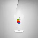 چاپ قاب موبایل و گوشی عکس زمینه ساده طرح گرافیکی و رنگارنگ سیب اپل apple 
