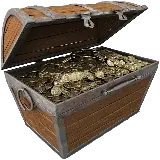 چاپ قاب موبایل و گوشی  عکس PNG پی ان جی صندوقچه گنج و طلا قدیمی و باستانی عتیقه دوربری شده