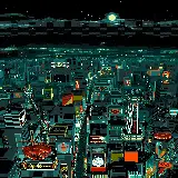 چاپ قاب موبایل و گوشی دانلود عکس منظره شهر در انیمیشن های پیکسلی pixel art