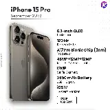 چاپ قاب موبایل و گوشی عکس مشخصات iPhone 15 Pro در 12 September