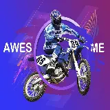 چاپ قاب موبایل و گوشی والپیپر فانتزی باحال typogaphy motocross purple با کیفیت 4k
