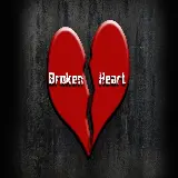 چاپ قاب موبایل و گوشی عکس قلب شکسته غمگین broken heart با پس زمینه مشکی 