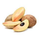 عکس ساپودیلا png میوه ای گرد یا بیضی شکل با اندازه های متغیر