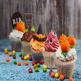 چاپ قاب موبایل و گوشی عکس کاپ کیک های خوشمزه برای دسر جشن هالووین Halloween