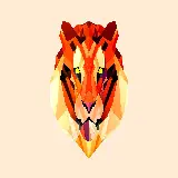 چاپ قاب موبایل و گوشی خوشگل ترین پس زمینه سر ببر چند ضلعی Polygon tiger