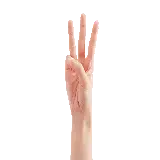 چاپ قاب موبایل و گوشی دانلود عکس دست پی ان جی PNG و دور بری شده در حالت عدد سه 