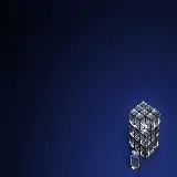 چاپ قاب موبایل و گوشی بک گراند خفن سه بعدی با سبک هنری کوبیسم و رنگ زمینه آبی