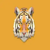 چاپ قاب موبایل و گوشی زیباترین عکس زمینه از سر ببر چند ضلعی Polygon tiger