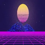 چاپ قاب موبایل و گوشی پس زمینه خوشگل غروب خورشید بازی رترو ویو retrowave