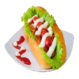چاپ قاب موبایل و گوشی عکس png هات داگ مخصوص با گوشت چرخ کرده در بشقاب شیک و ساده