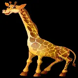 چاپ قاب موبایل و گوشی عکس PNG زرافه کارتونی شاد و خوشحال برای پروفایل تینجری