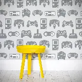 چاپ قاب موبایل و گوشی والپیپر طرح بازی کامپیوتری و کاغذ دیواری آتاری و دسته پی اس 