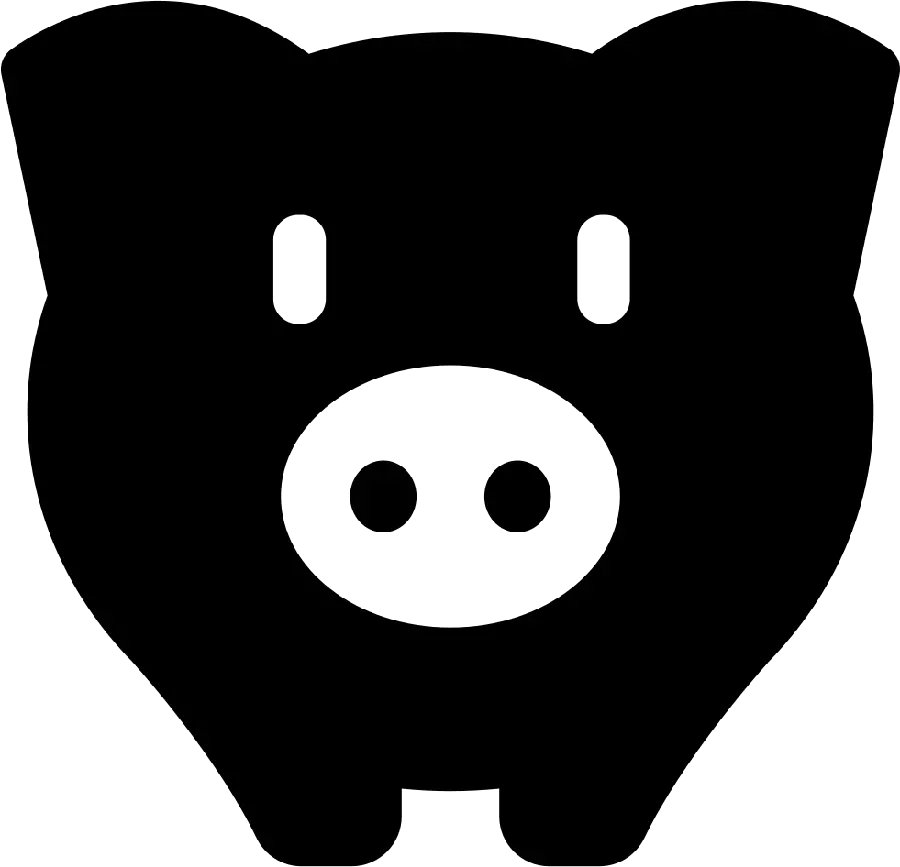 عکس PNG نقاشی خوک با طراحی سیاه مناسب ایجاد لوگو