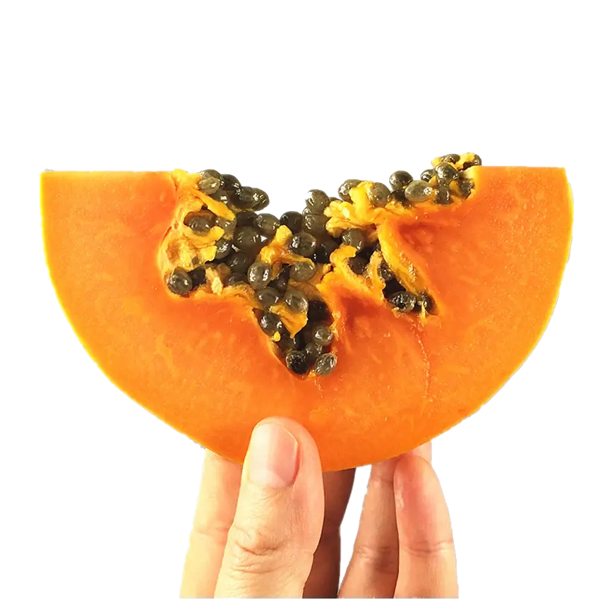 تصویر پاپایا با بافت نرم و کره ای در فرمت پی ان جی