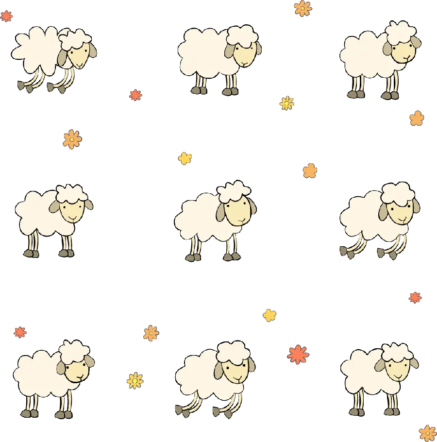 عکس گوسفند برای کشیدن نقاشی ساده و مبتدی در فرمت png