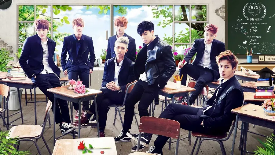 تصویر بک گراند و والپیپر طرح BTS بی تی اس با کیفیت بالا 