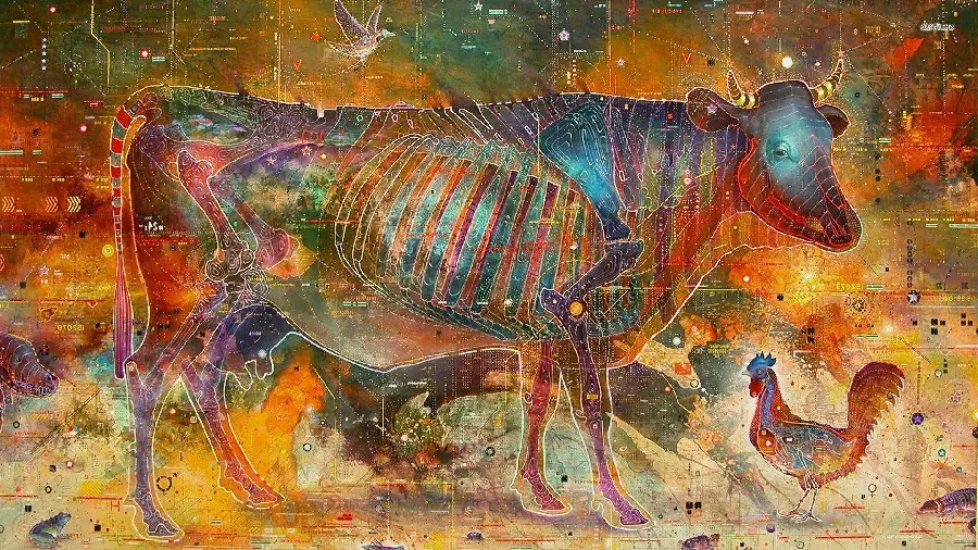 نقاشی و تصویر زمینه هنری حیوانات اهلی در دامپزشکی
