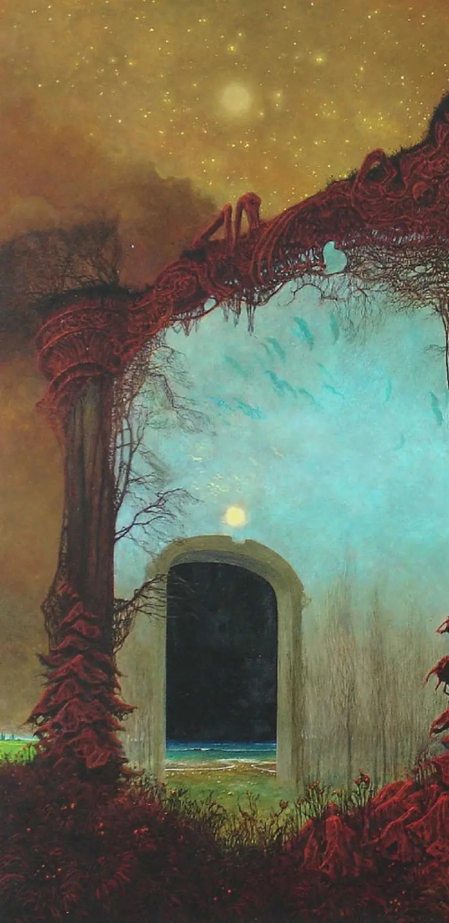 بک گراند نقاشی سورئالیسم هنر خارق العاده Zdzislaw Beksinski