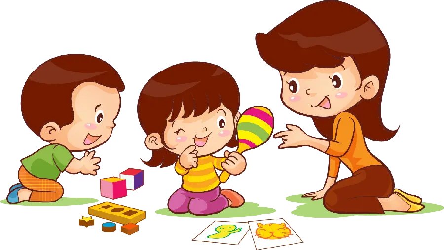 عکس کارتونی بچه های پیش دبستانی و مهد کودکی در حال بازی