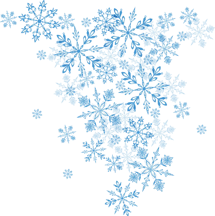 عکس فوق العاده زیبا دانه برف و یخ کریستالی PNG مخصوص پرینت 