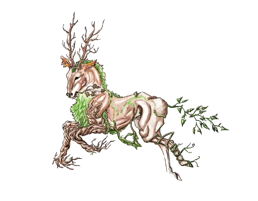 عکس گرافیکی و دوربری شده بدون زمینه png گوزن یا deer 