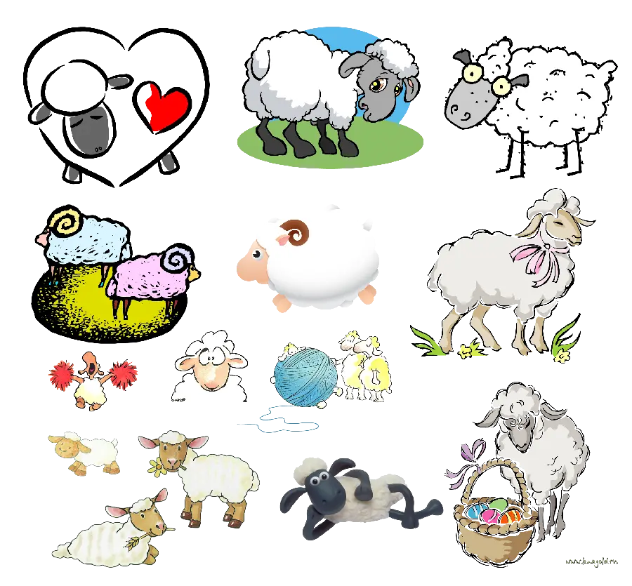 عکس بدون پس زمینه شخصیت گوسفند در کارتون ها و انیمیشن ها