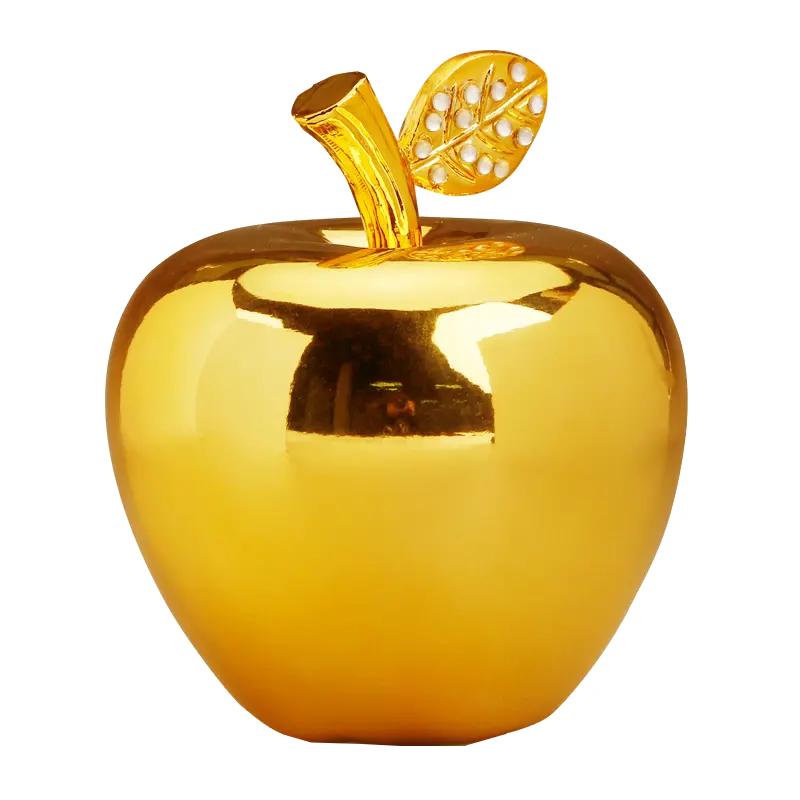 شیک ترین عکس سیب تزئینی طلایی براق با فرمت پی ان جی