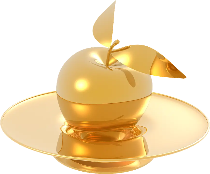 دانلود جذاب ترین عکس پی ان جی سیب طلایی بدون پس زمینه