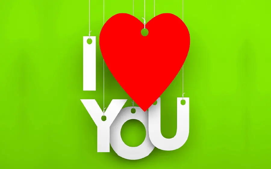 تصویر زمینه جمله رمانتیک و عاشقانه I LOVE YOU دوستت دارم