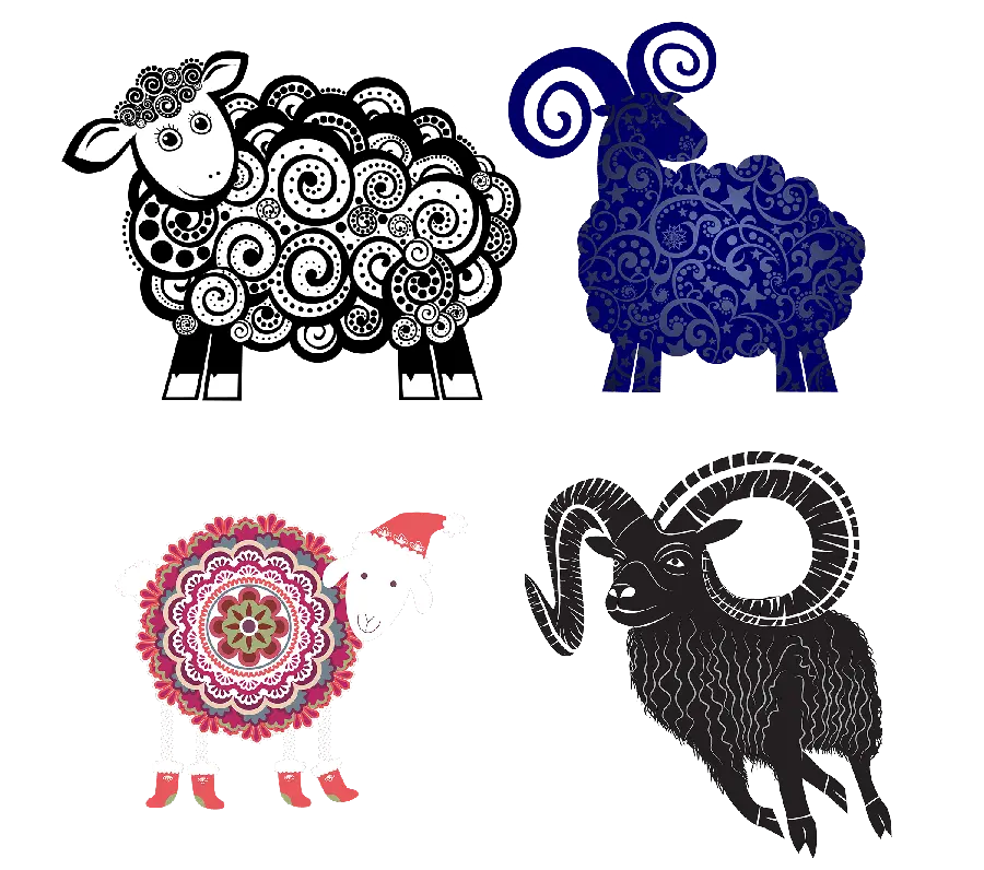 دانلود عکس کارتونی قوچ و گوسفند شاخ دار با پسوند PNG