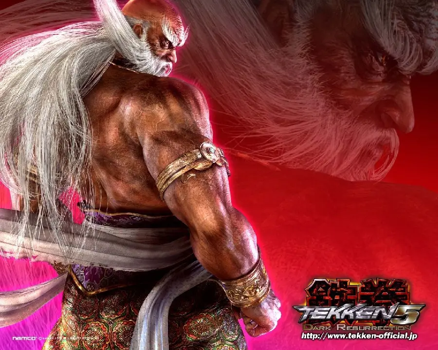 عکس زمینه هیهاچی میشیما Heihachi Mishima روی پوستر Tekken 5
