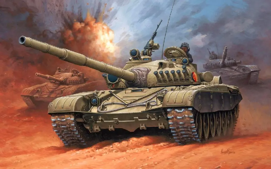 والپیپر و نقاشی از تانک نظامی و طراحی شده برای جنگ