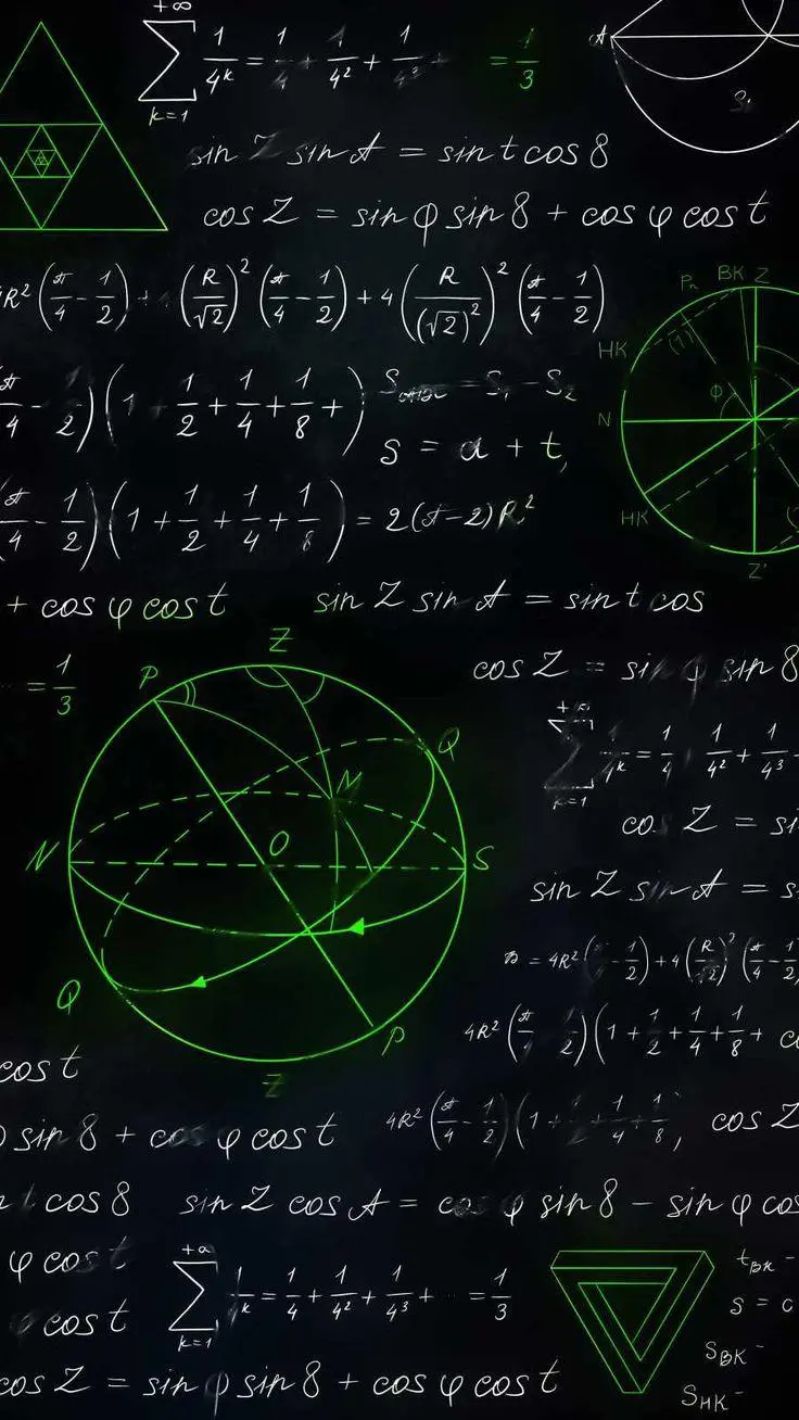 تصویر زمینه جالب برای صفحه قفل آیفون با طرح ریاضی و فیزیک