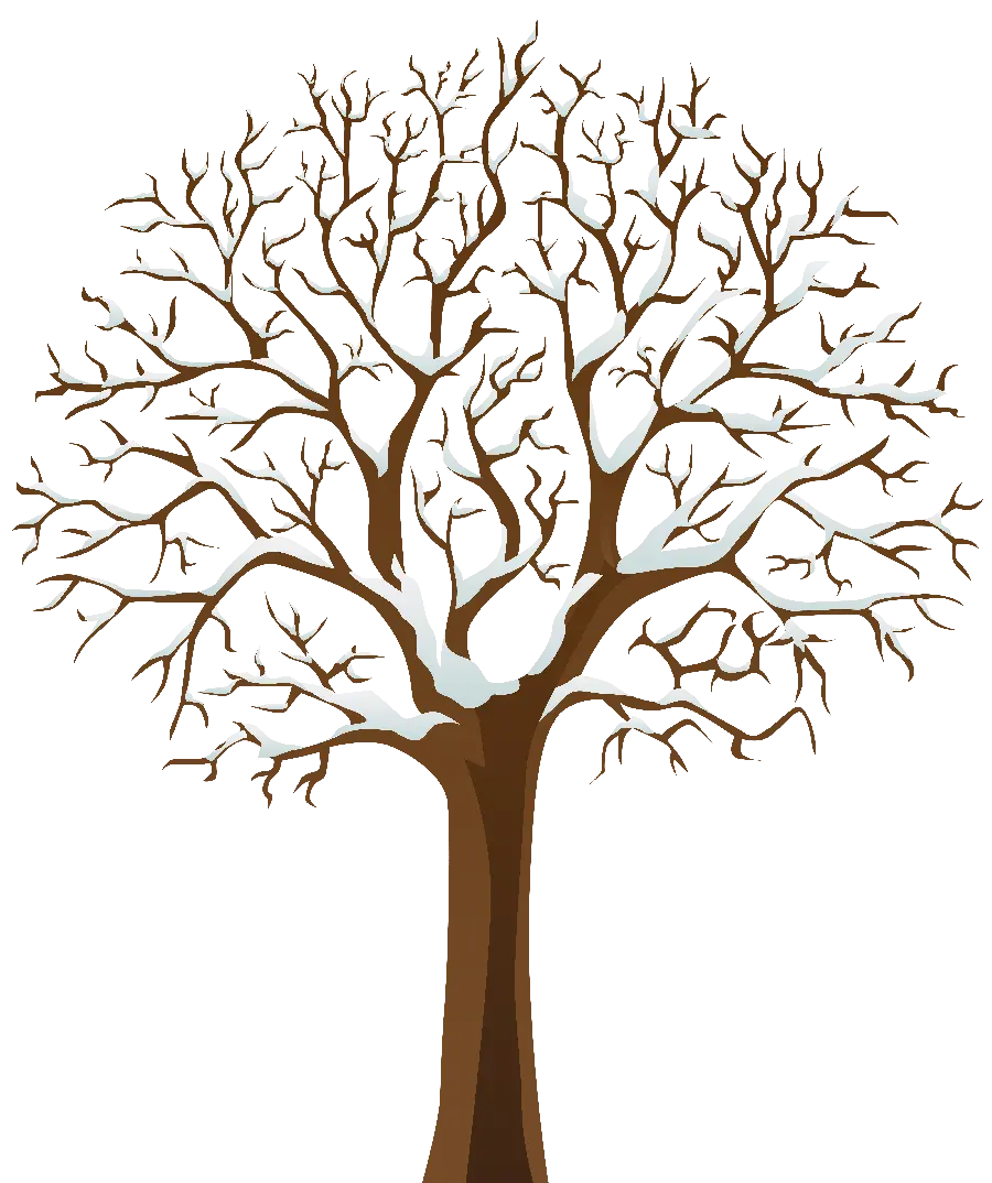 خوشگل ترین عکس درخت برفی کارتونی با فرمت پی ان جی png 