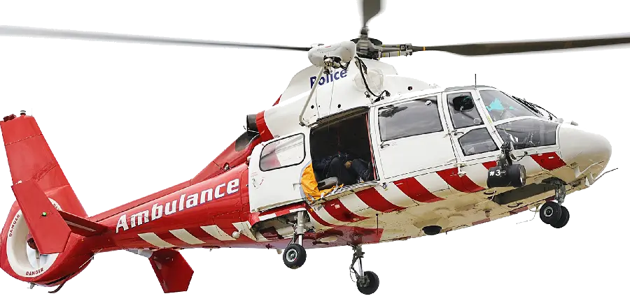 عکس دوربری شده هلیکوپتر آمبولانس با فرمت png برای پروفایل