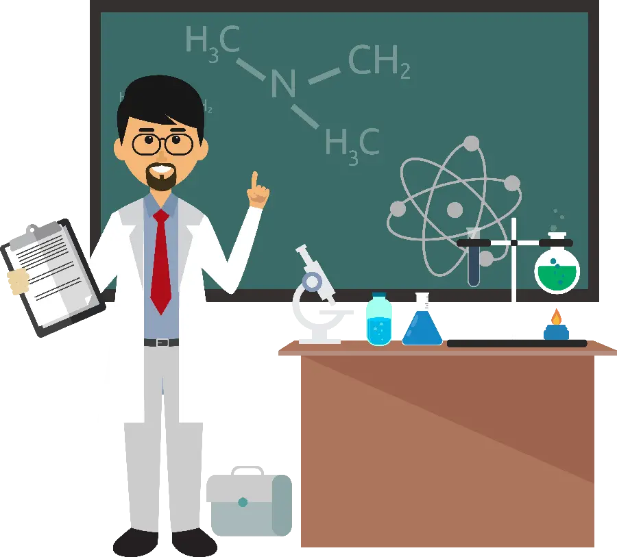 دانلود عکس PNG پی ان جی و دوربری شده رایگان و با کیفیت طرح معلم شیمی آقا 