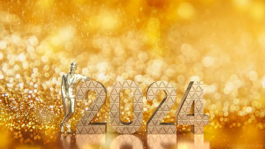 دانلود تصویر عدد 2024 مخصوص تبریک کریسمس و سال نو میلادی 