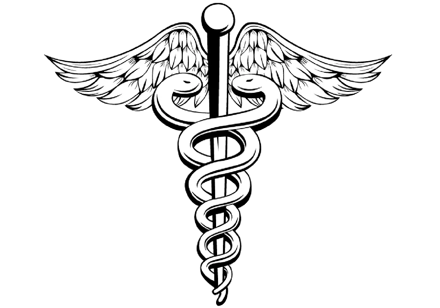 دانلود فایل بدون زمینه عصای زئوس نماد پزشکی و سلامتی