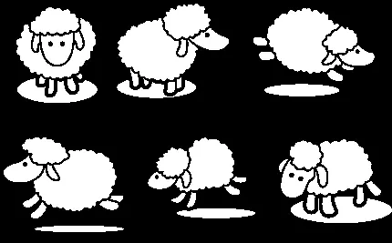 عکس گوسفند نقاشی شده از زاویه های مختلف برای کودکان