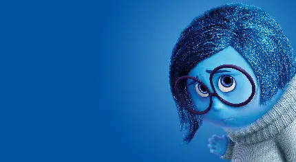 تصویر زمینه شخصیت غمگین انیمیشن مشهور Inside Out با کیفیت بالا