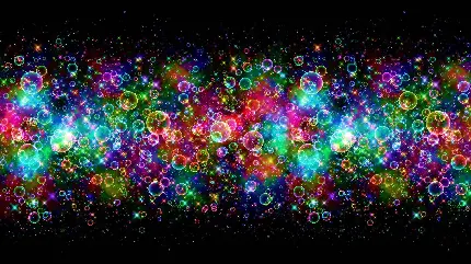 پیش زمینه انتزاعی از حباب های رنگارنگ برای کامپیوتر