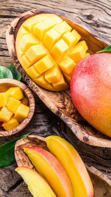 بک گراند میوه انبه خوشمزه و مغذی برای تقویت سیستم ایمنی بدن