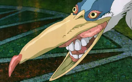 عکس کاراکتر پرنده ماهیخوار در انیمیشن ژاپنی The Boy and the Heron