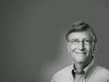 تصویر زمینه سیاه و سفید بیل گیتس bill gates 