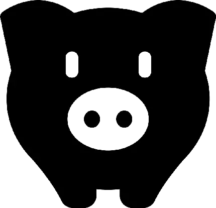 عکس PNG نقاشی خوک با طراحی سیاه مناسب ایجاد لوگو