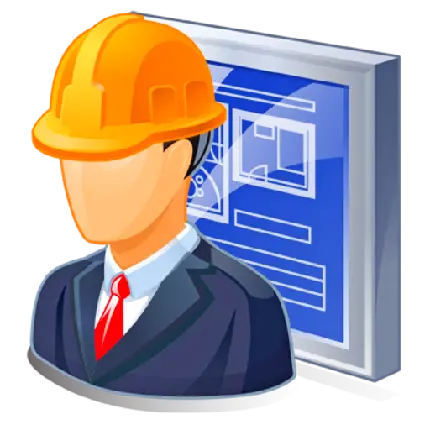 چاپ پوستر عکس گرافیکی مهندس عمران بدون چهره با فرمت پی ان جی و دور بری شده 
