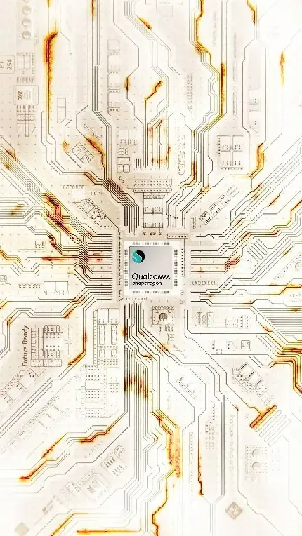 عکس پردازنده اسنپدراگون در زمینه وکتور مدار الکترونیکی 