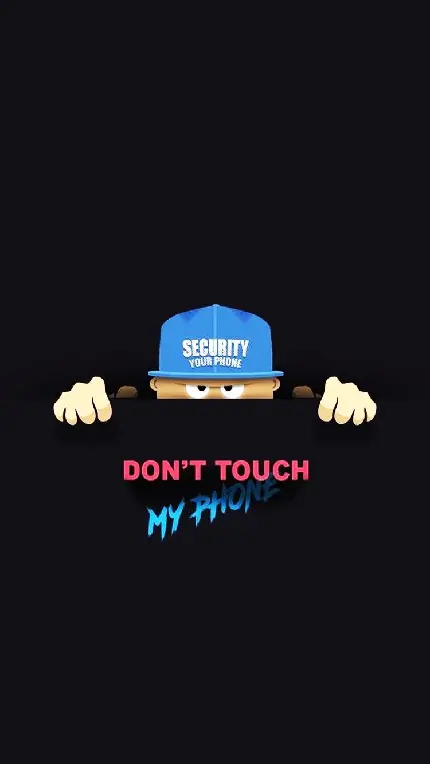 پس زمینه امنیتی گوشی آیفون Don't touch با کیفیت بالا