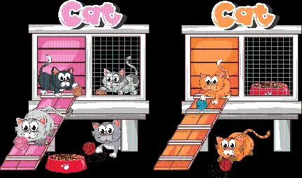 دانلود عکس PNG کارتونی اسباب بازی های باحال برای گربه ها