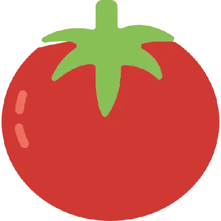 دانلود نقاشی ساده گوجه فرنگی قرمز کارتونی بدون پس زمینه